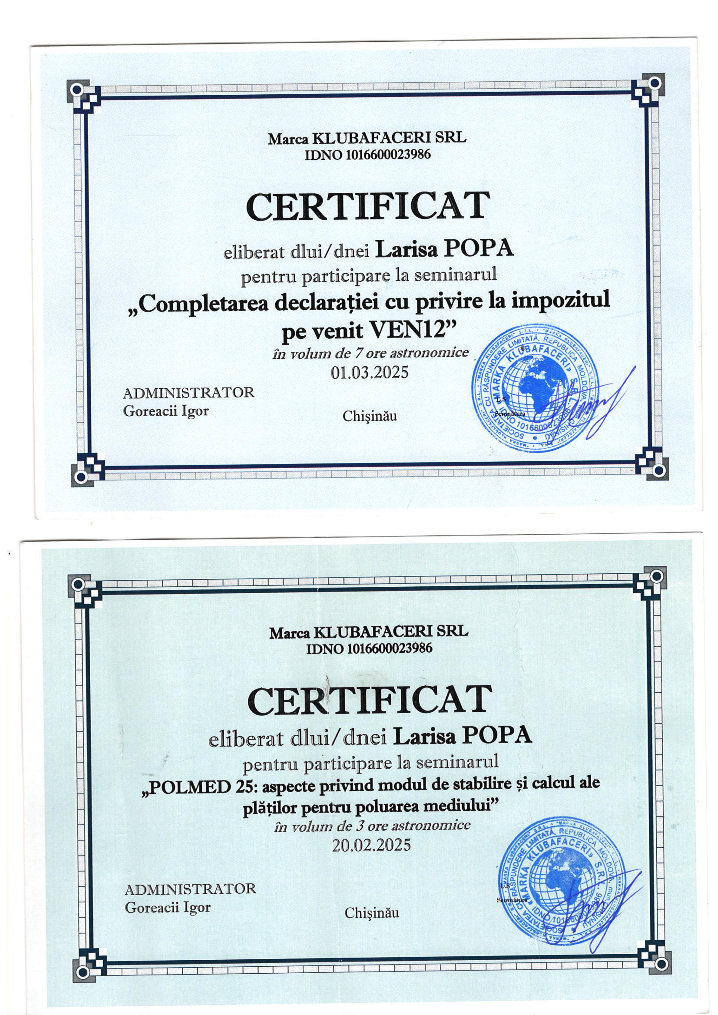 Certificate 7